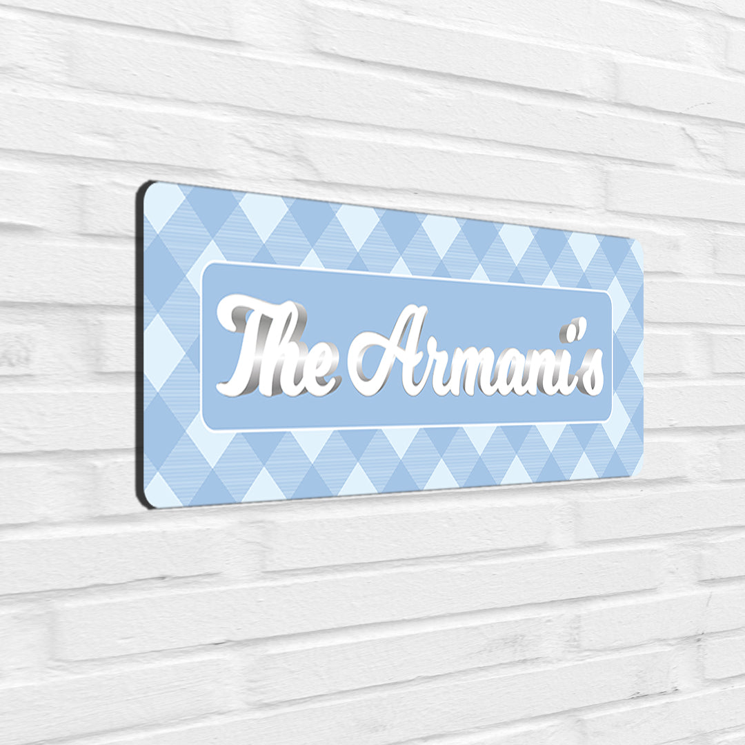 Gingham  Name Plate - Petite