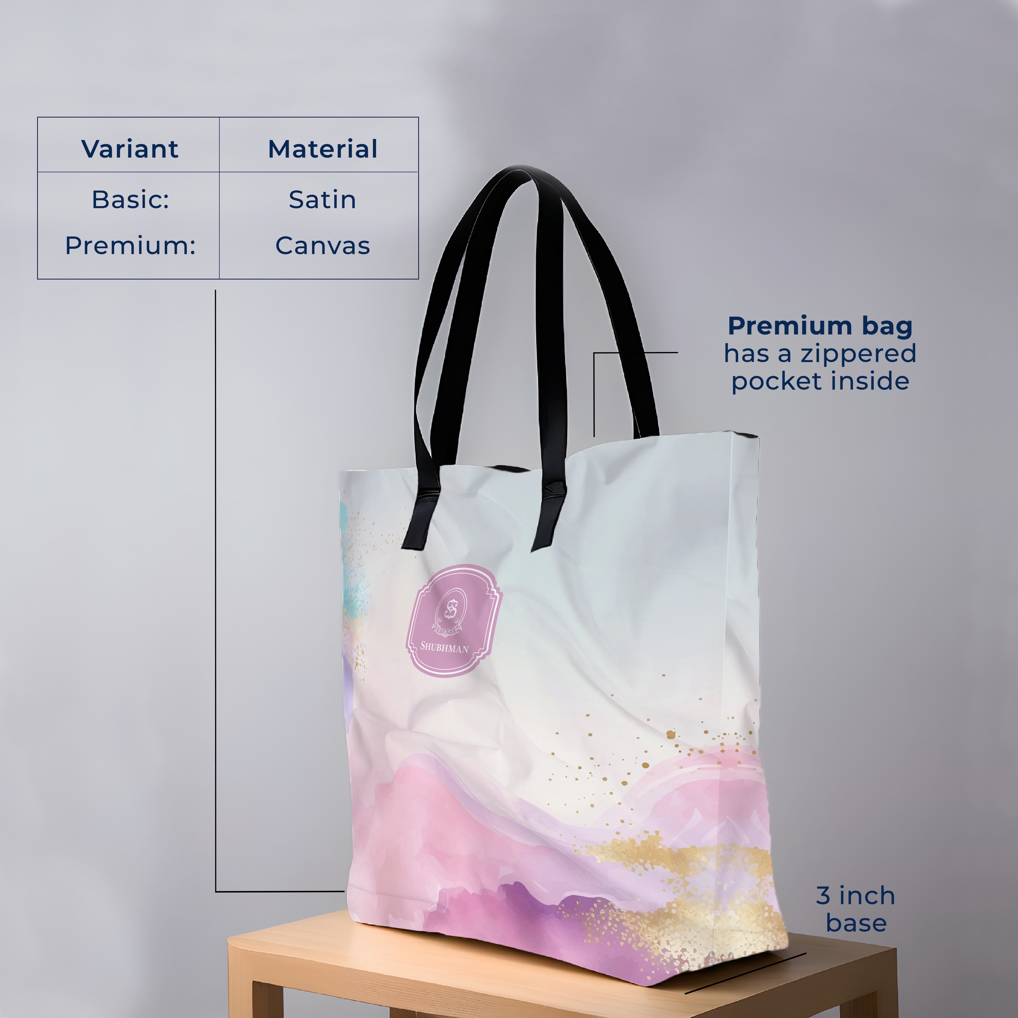 Gilded Strokes Tote Bag