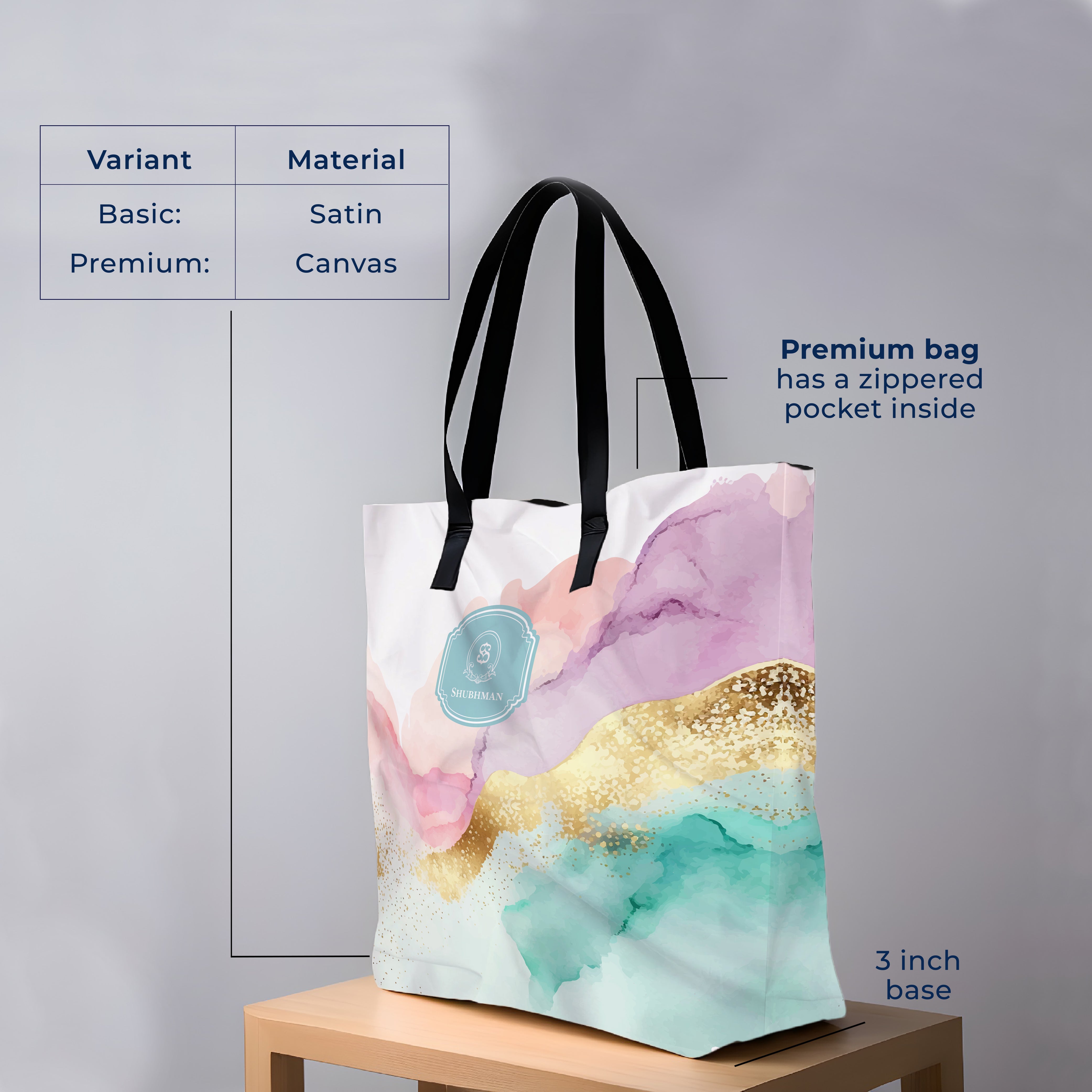 Gilded Strokes Tote Bag