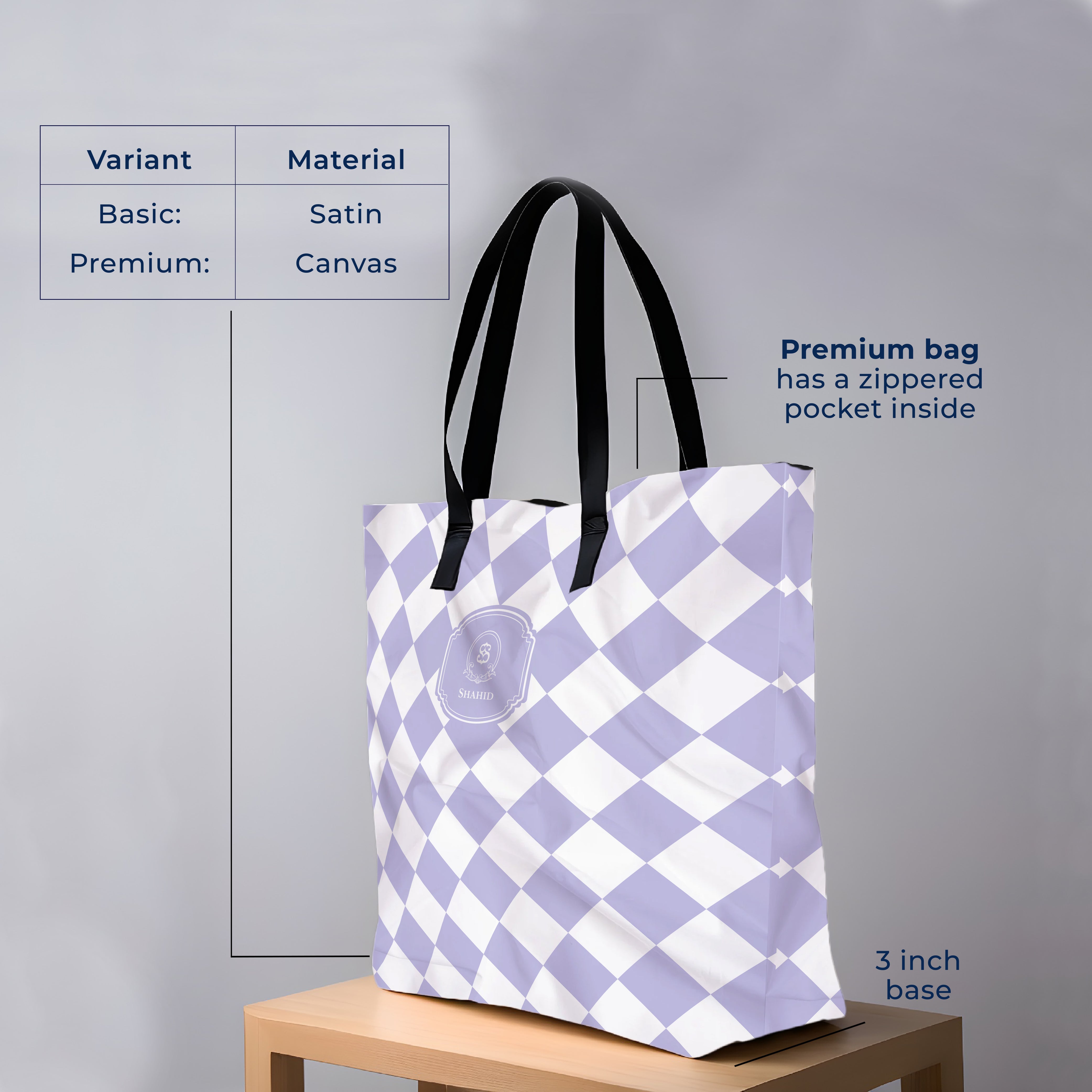 Checkered Tote Bag