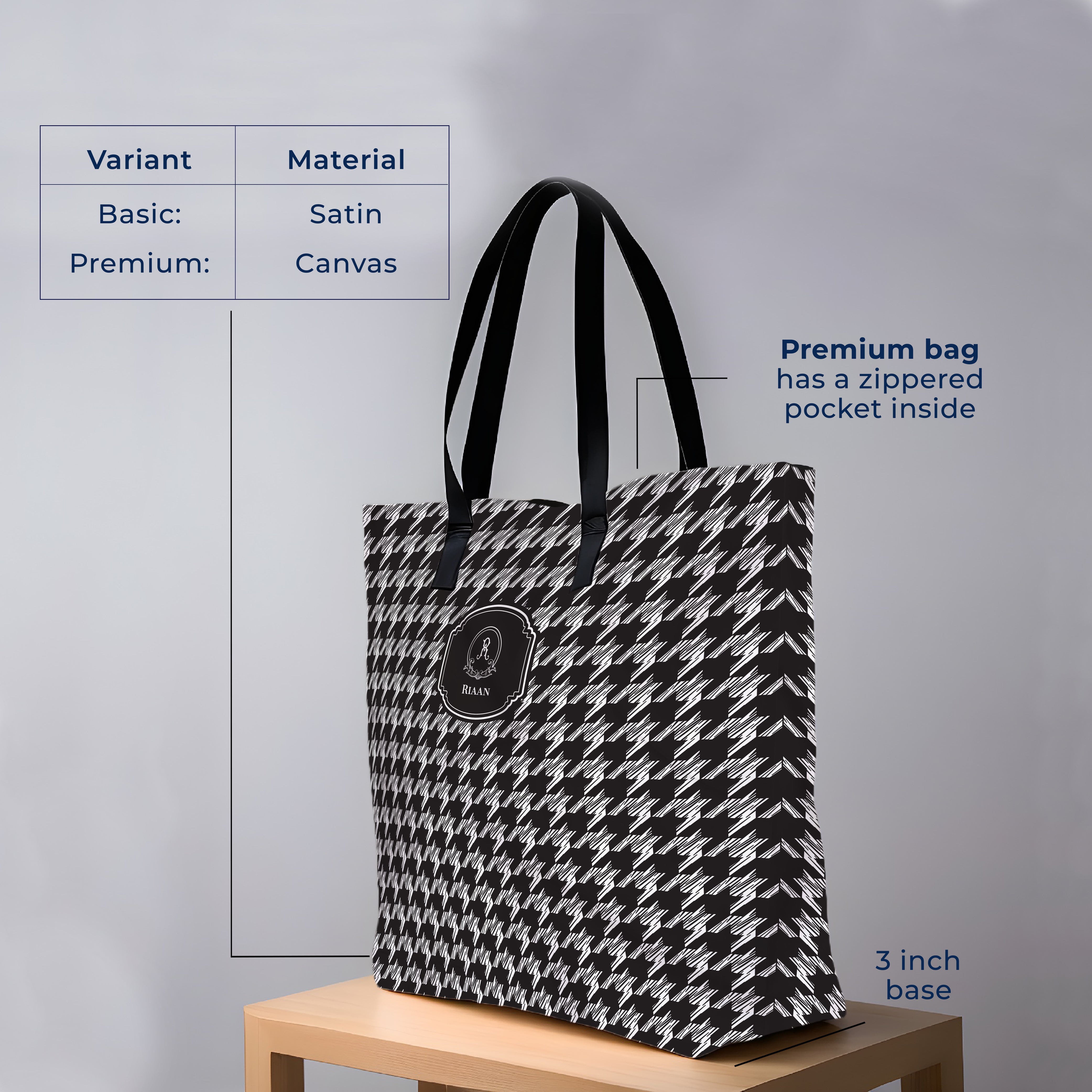 Houndstooth Tote Bag