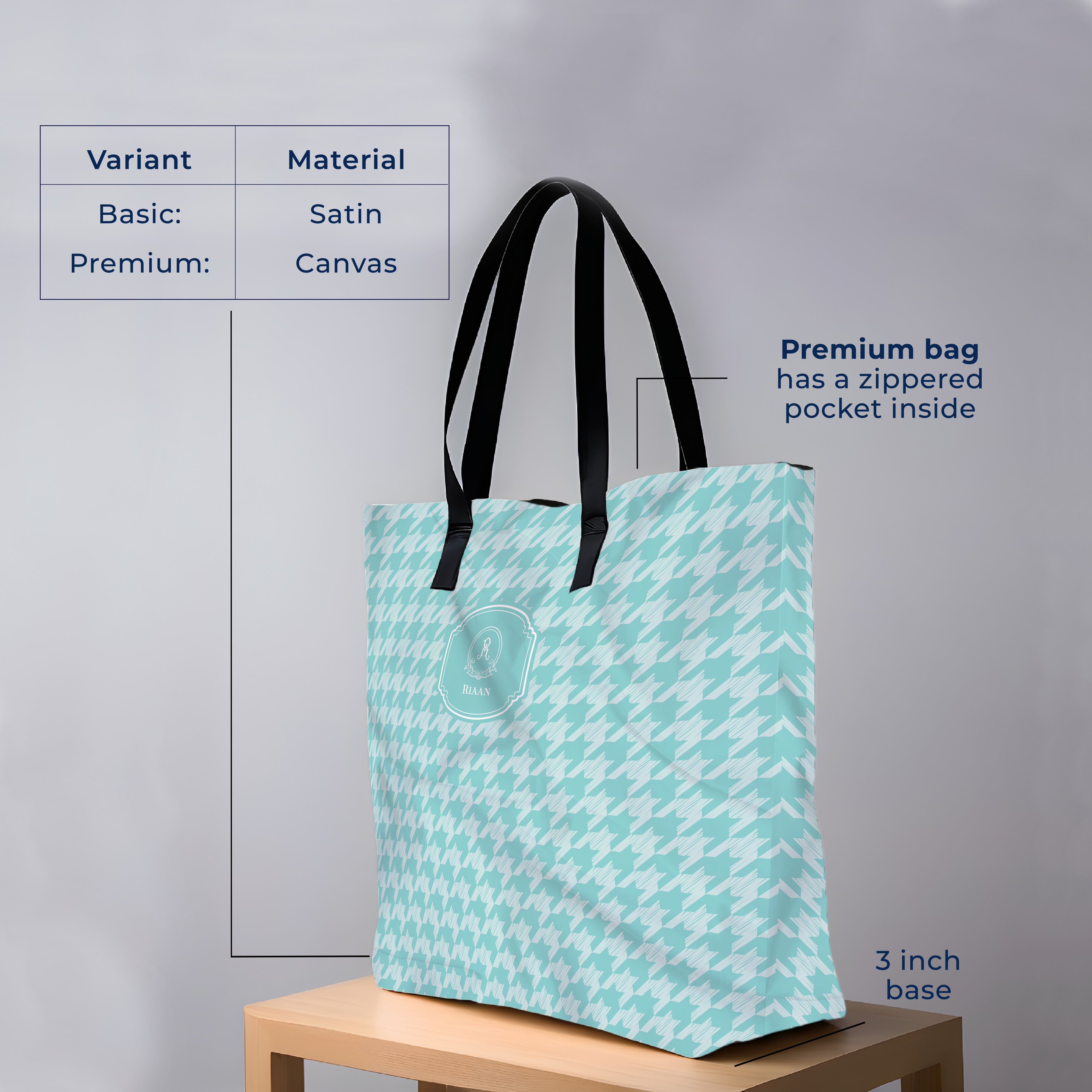 Houndstooth Tote Bag