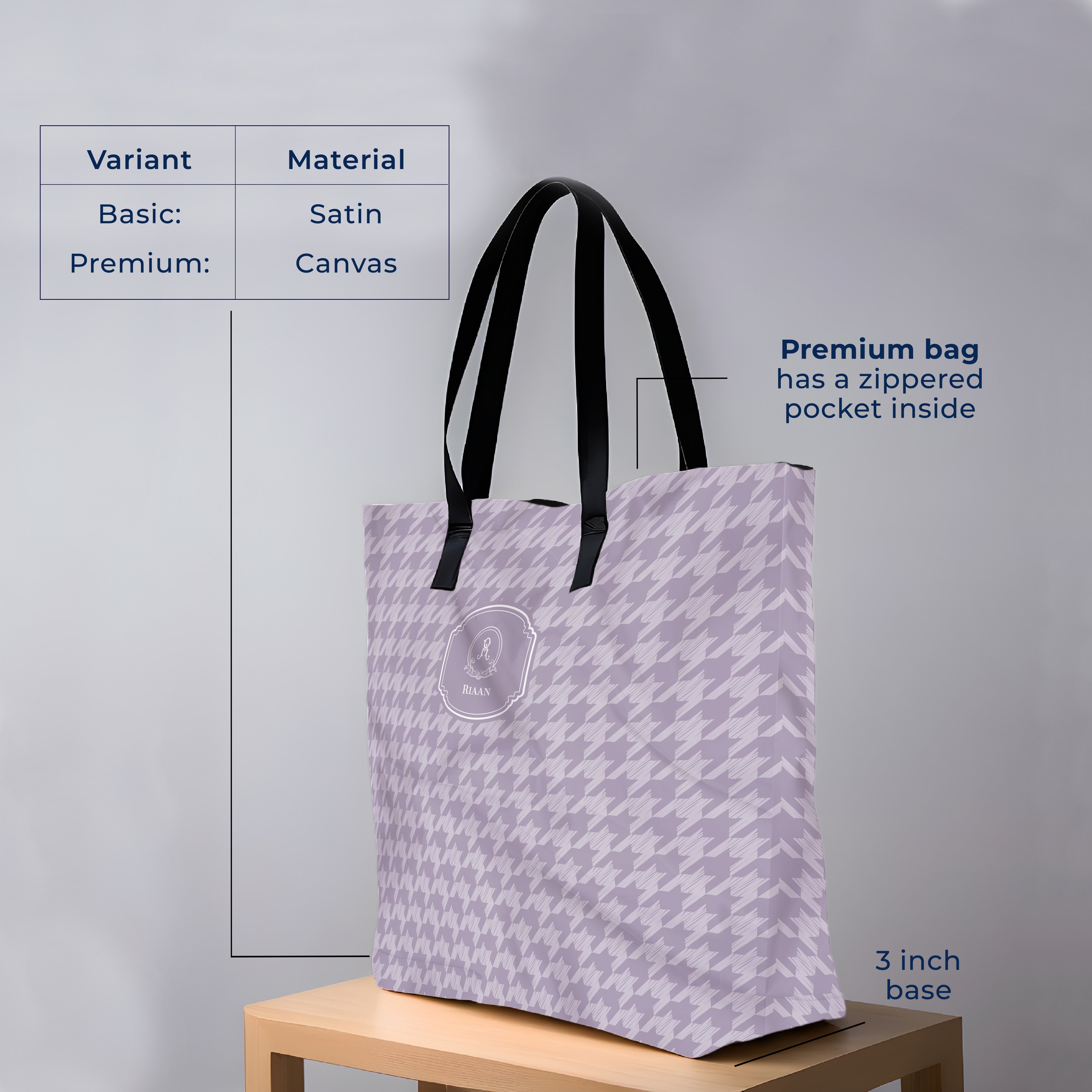 Houndstooth Tote Bag