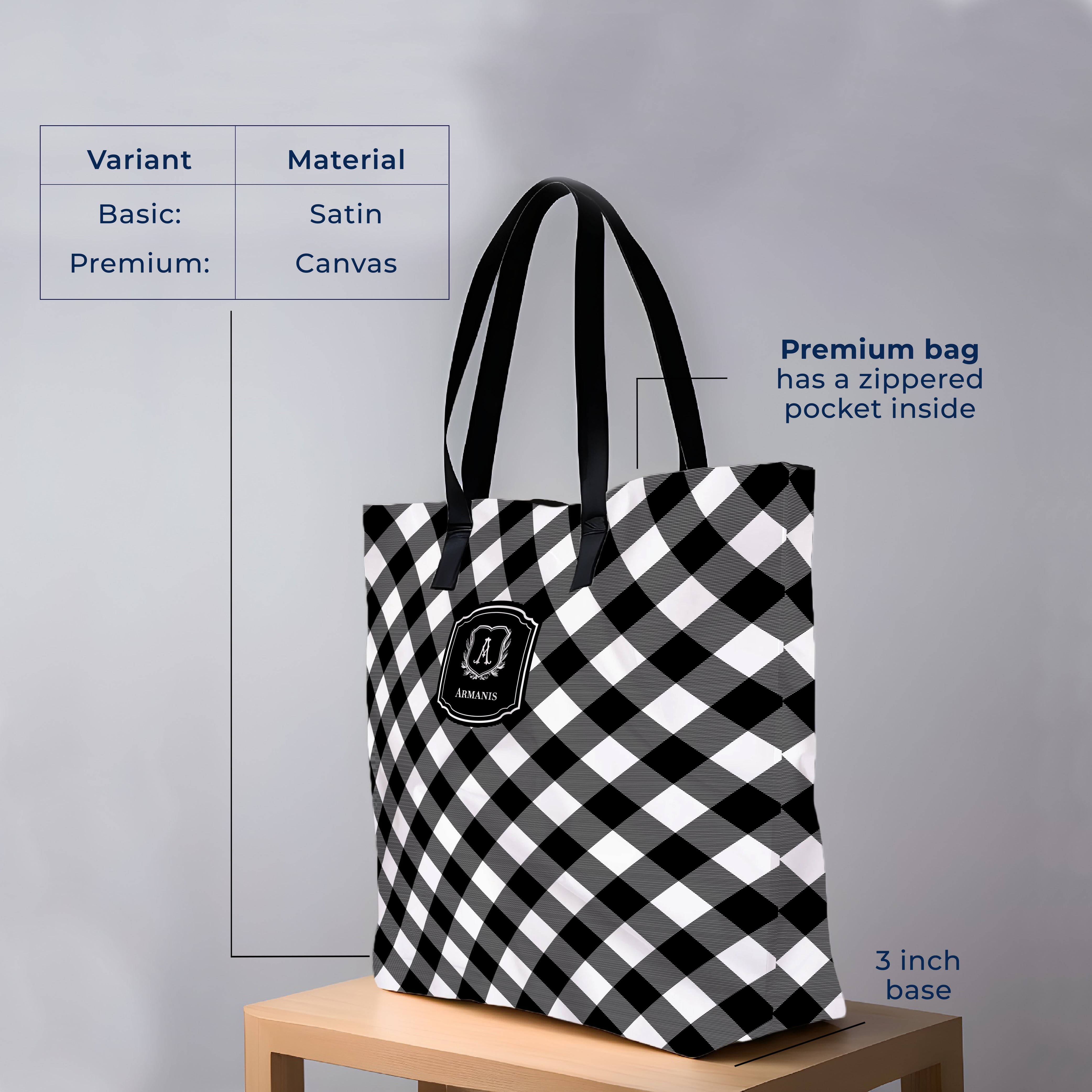 Gingham  Tote Bag