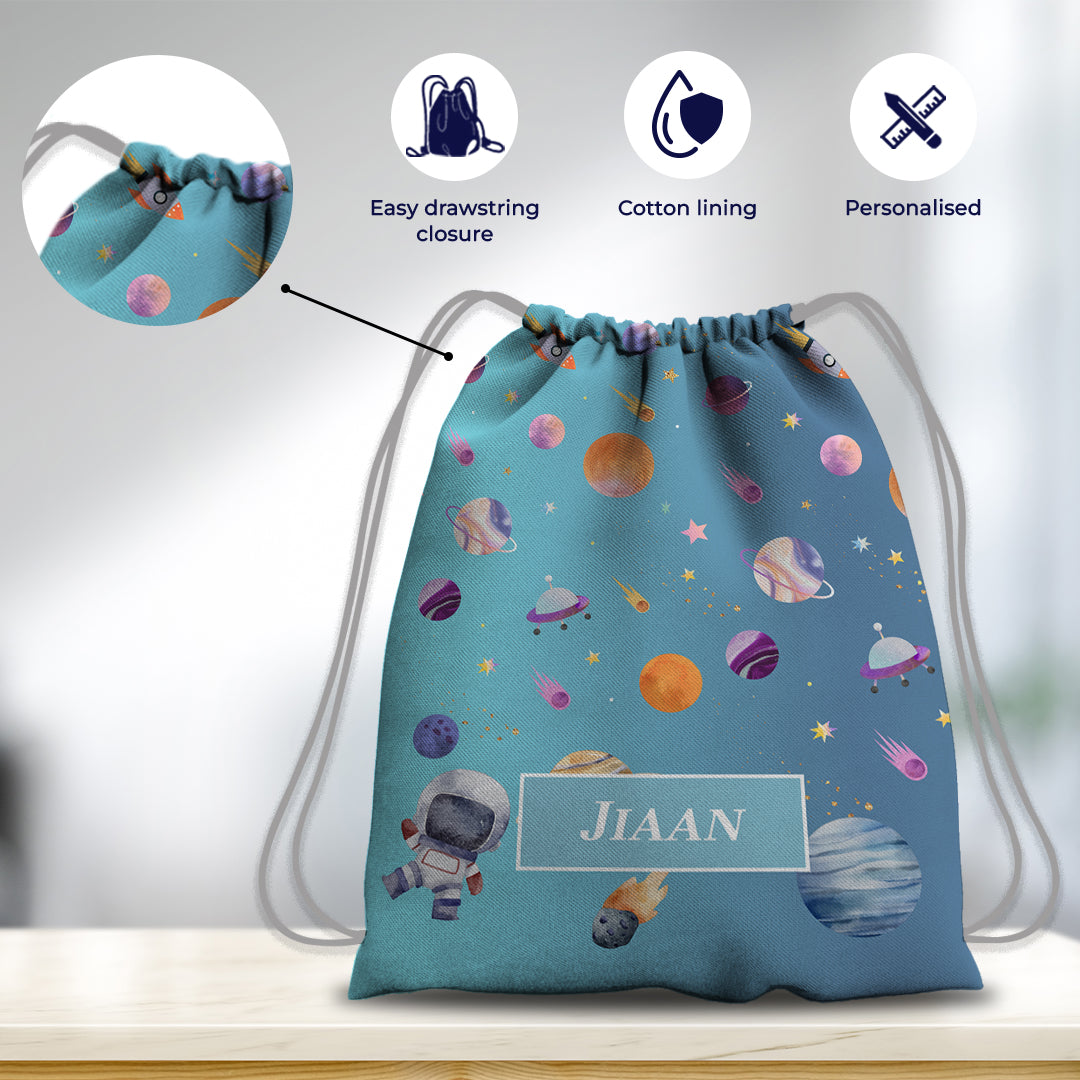 Lil Astronaut Drawstring Bag (kids)