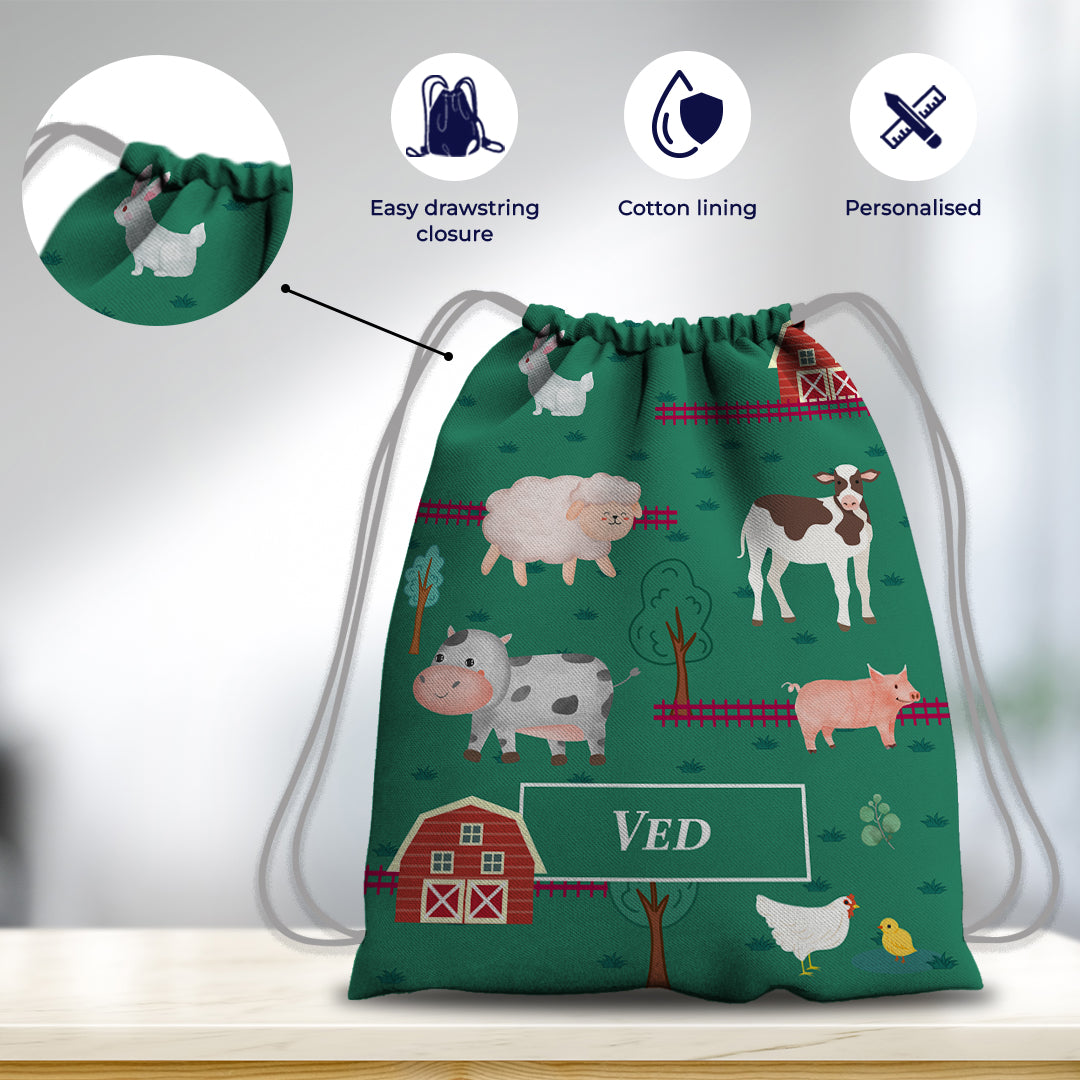 Farm Friends Drawstring Bag (kids)