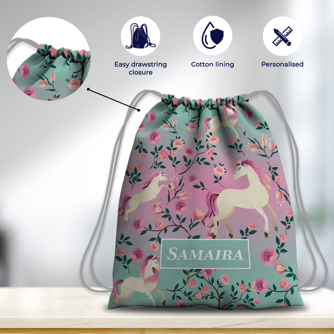 Unicorn Paradise Drawstring Bag (kids)