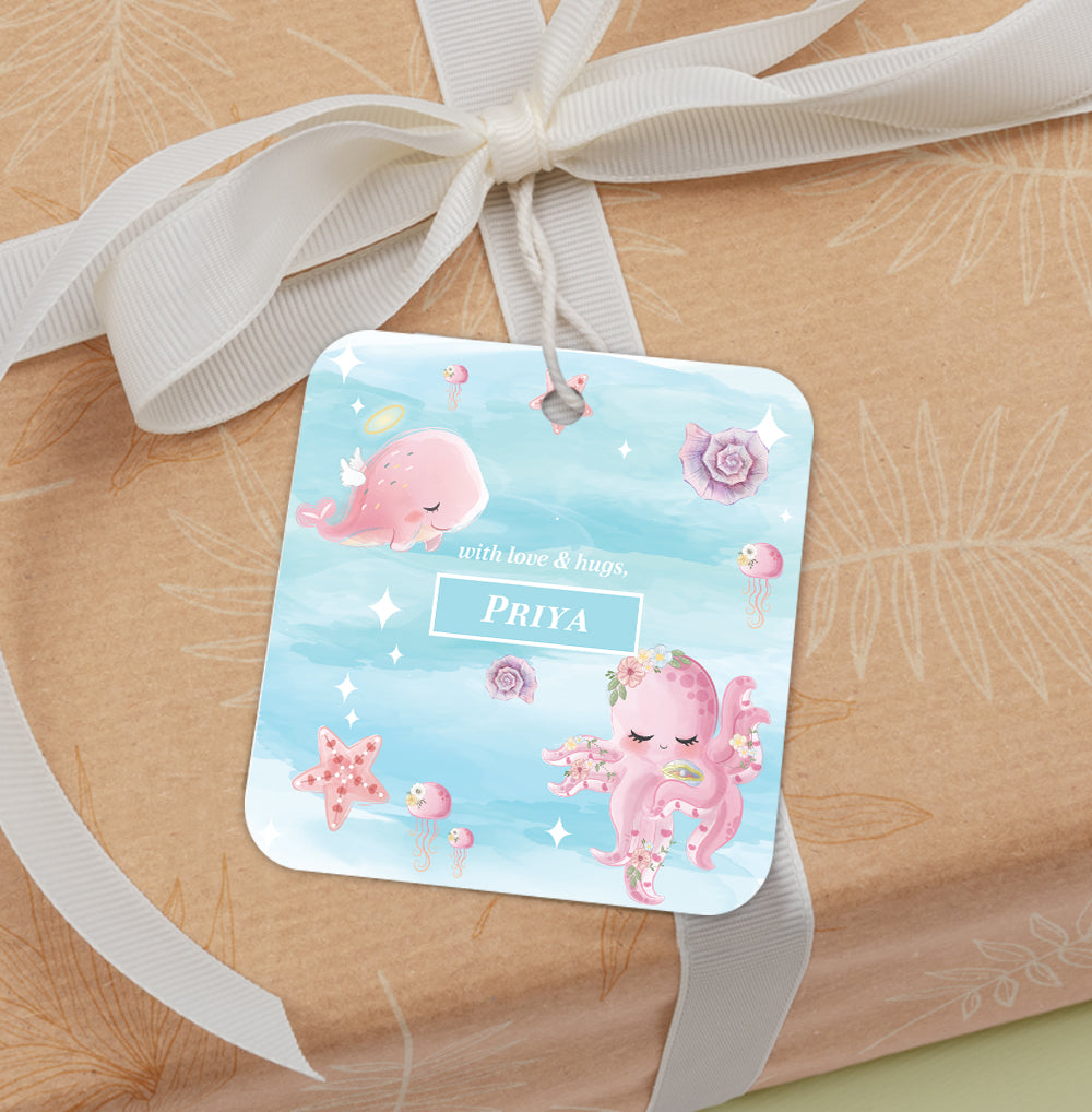 Blushing Underseas Gift Tag (kids)