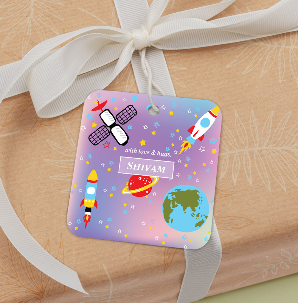 Space Satellites Gift Tag (kids)