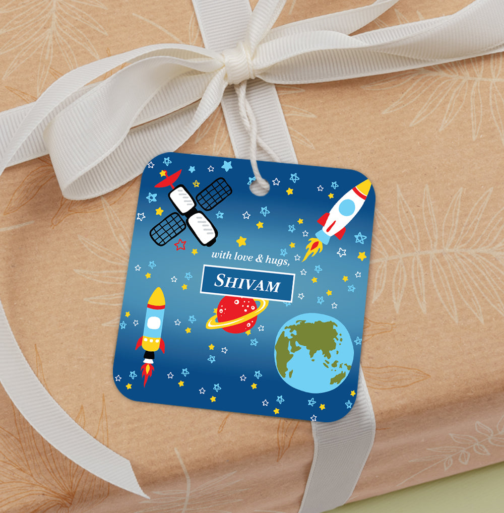 Space Satellites Gift Tag (kids)