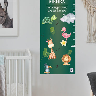 Jungle Friends Height Chart