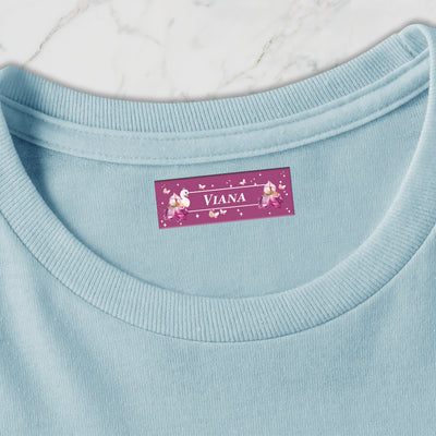 Butterfly Swan Blossom Iron on Labels - set of 30