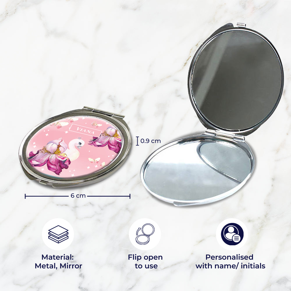 Butterfly Swan Blossom Kids Compact Mirror