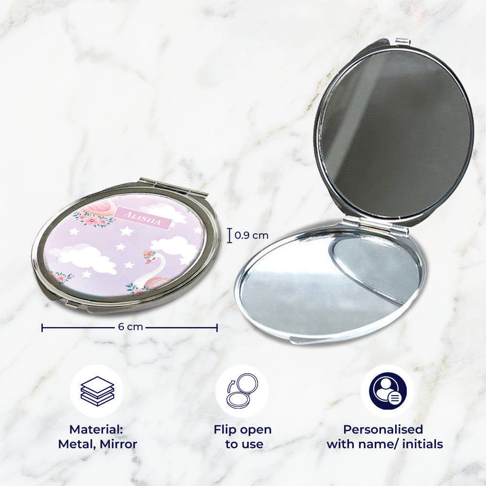 Swan Princess Kids Compact Mirror