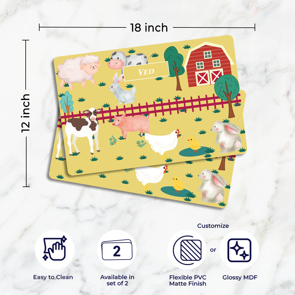 Farm Friends Placemat (kids)