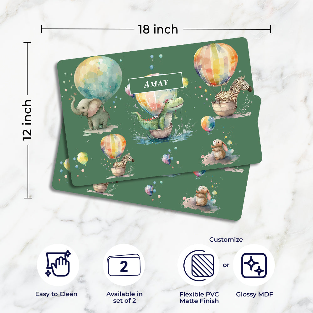 Balloon Safari Placemat - Set of 2