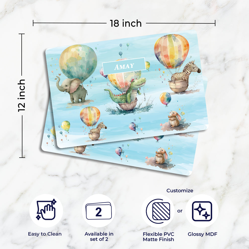 Balloon Safari Placemat - Set of 2