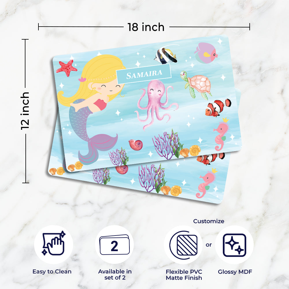 Lil Mermaid Placemat - Set of 2