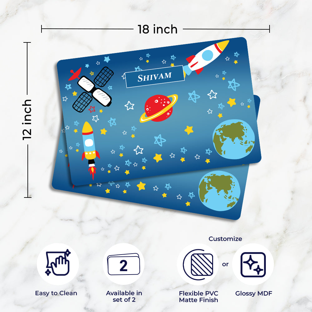 Space Satellites Placemat - Set of 2