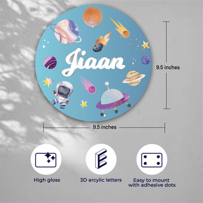 Lil Astronaut Name Plate (Round)
