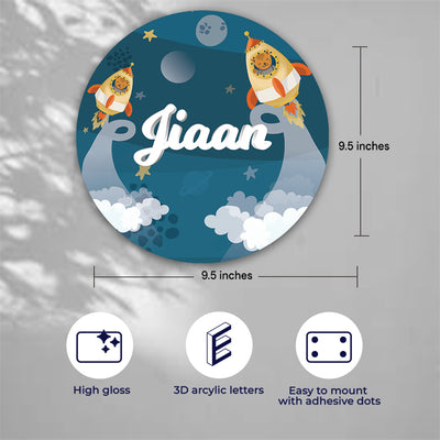 Rocket Bear Name Plate (Round)