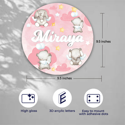Lil Forest Friends Name Plate (Round)