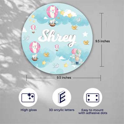 Lil Forest Friends Name Plate (Round)