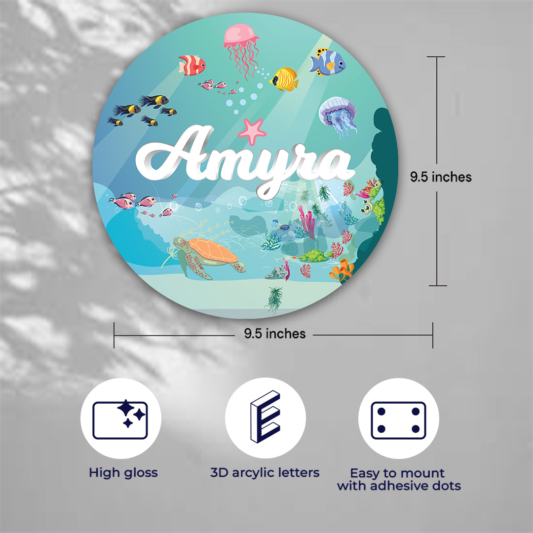 Ocean Bed Name Plate (Round)