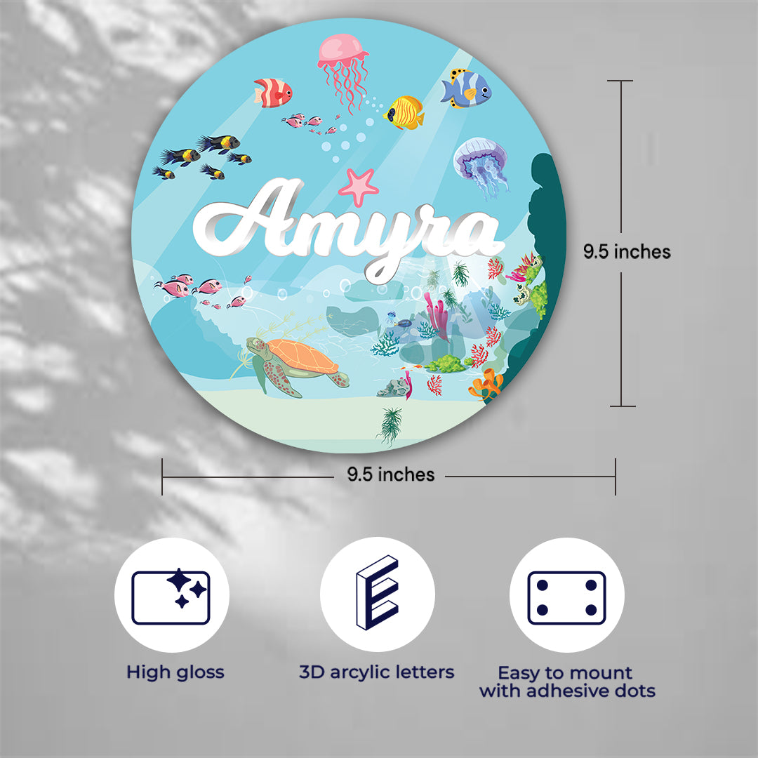 Ocean Bed Name Plate (Round)