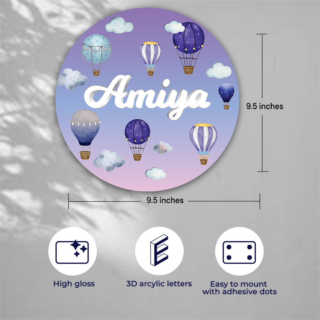 Night Flight Name Plate (Round)