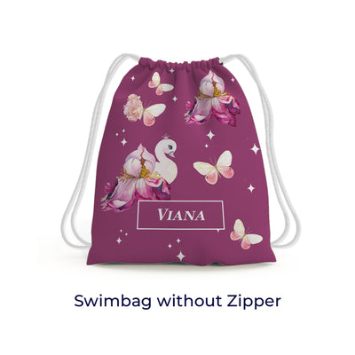 Butterfly Swan Blossom Swim Bag