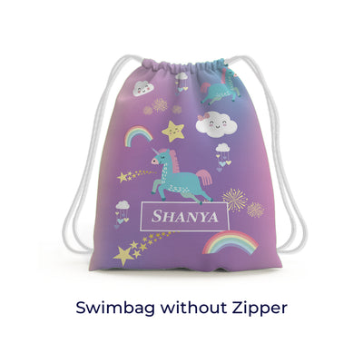 Unicorns & Rainbow Swim Bag