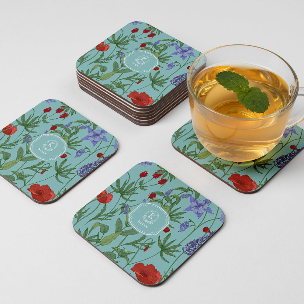 Scarlet Bloom Coasters