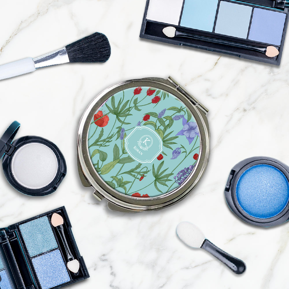 Scarlet Bloom Compact Mirror