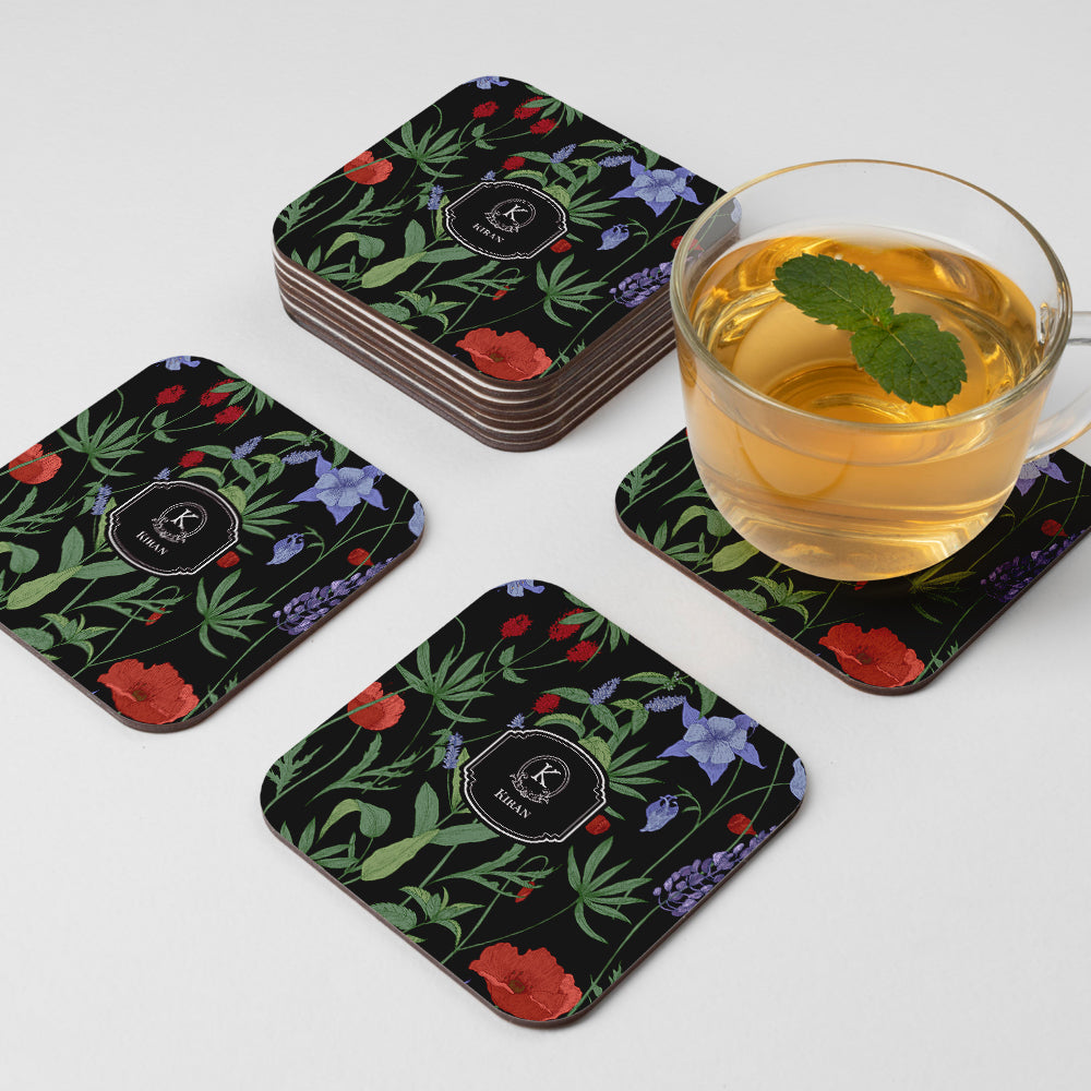 Scarlet Bloom Coasters