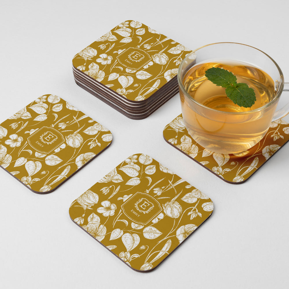 Ink Botanica Coasters