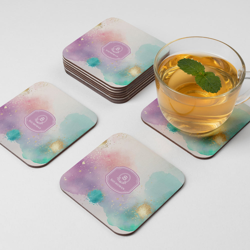 Gilded Strokes Coasters