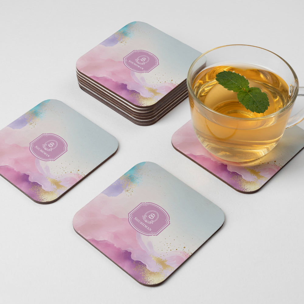 Gilded Strokes Coasters