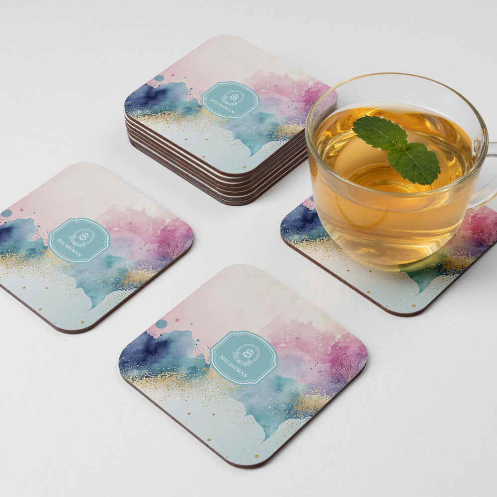 Gilded Strokes Coasters