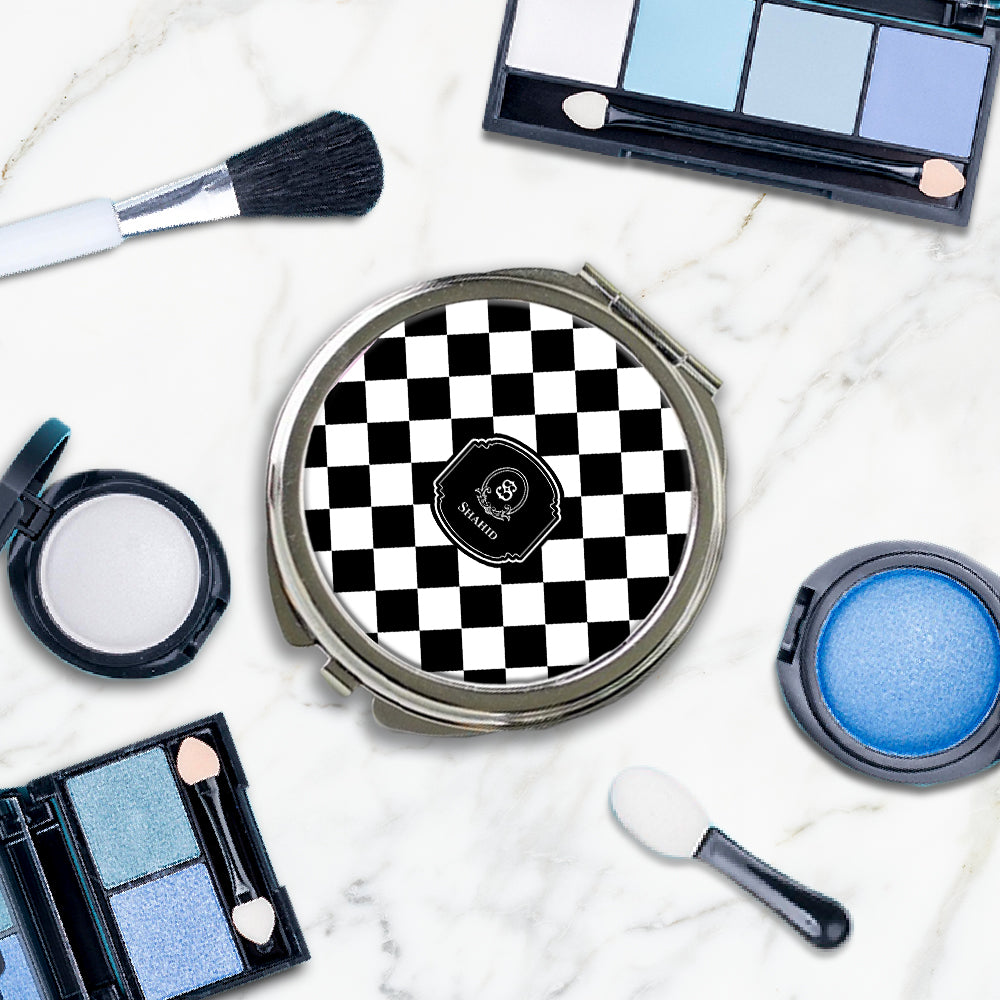 Checkered Compact Mirror