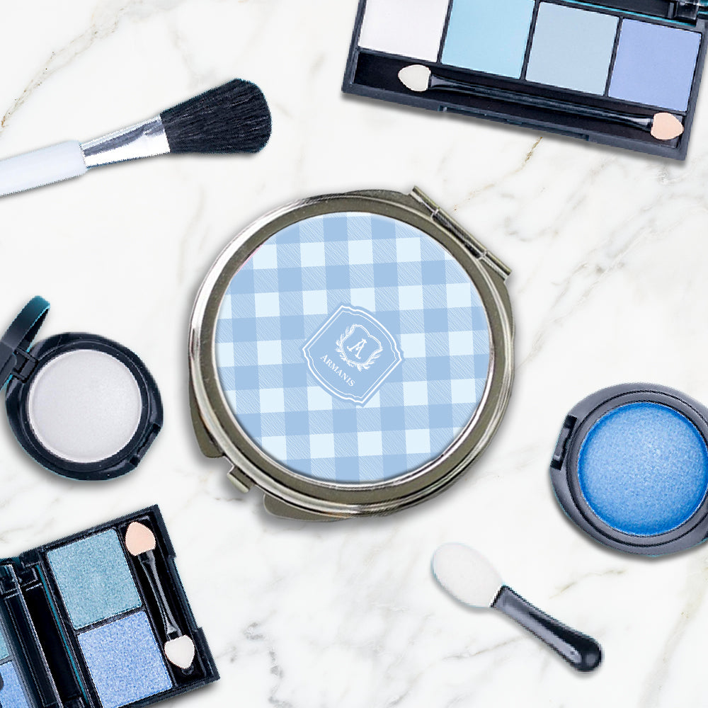 Gingham  Compact Mirror