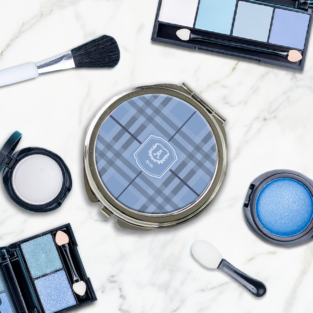 Plaid Compact Mirror