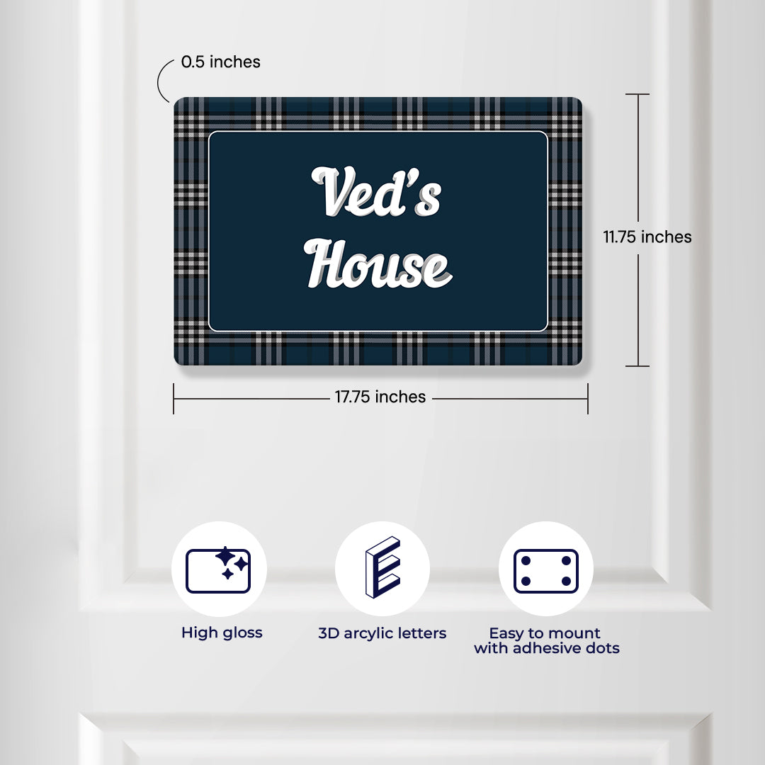 Tartan Name Plate - Standard