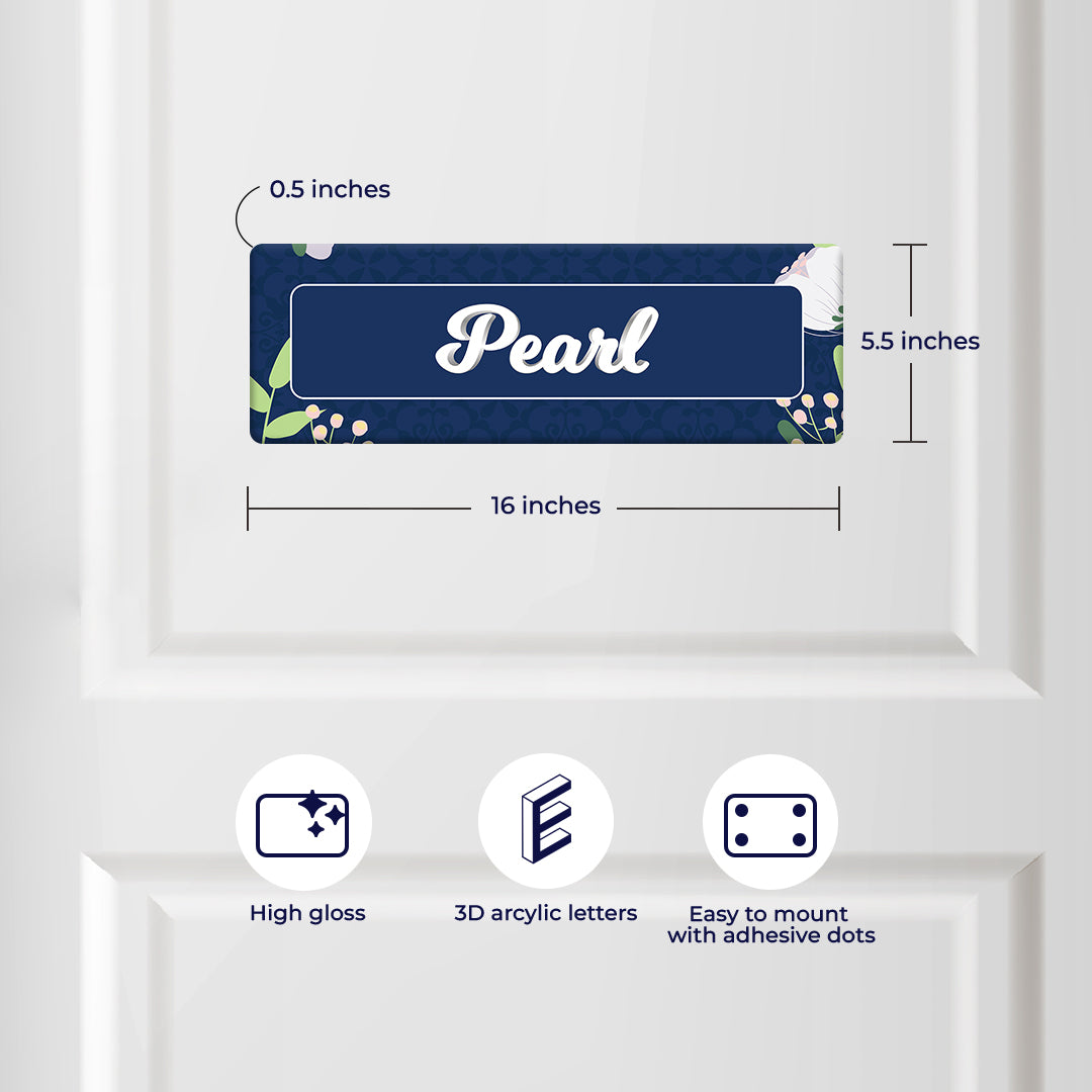 Royal Bloom Name Plate - Petite