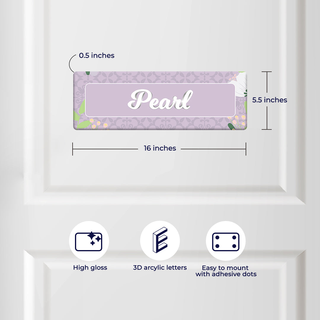 Royal Bloom Name Plate - Petite