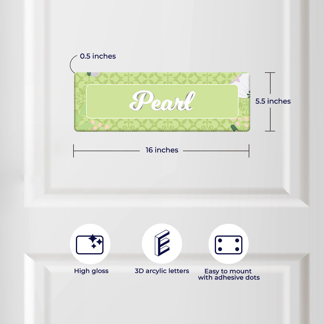 Royal Bloom Name Plate - Petite