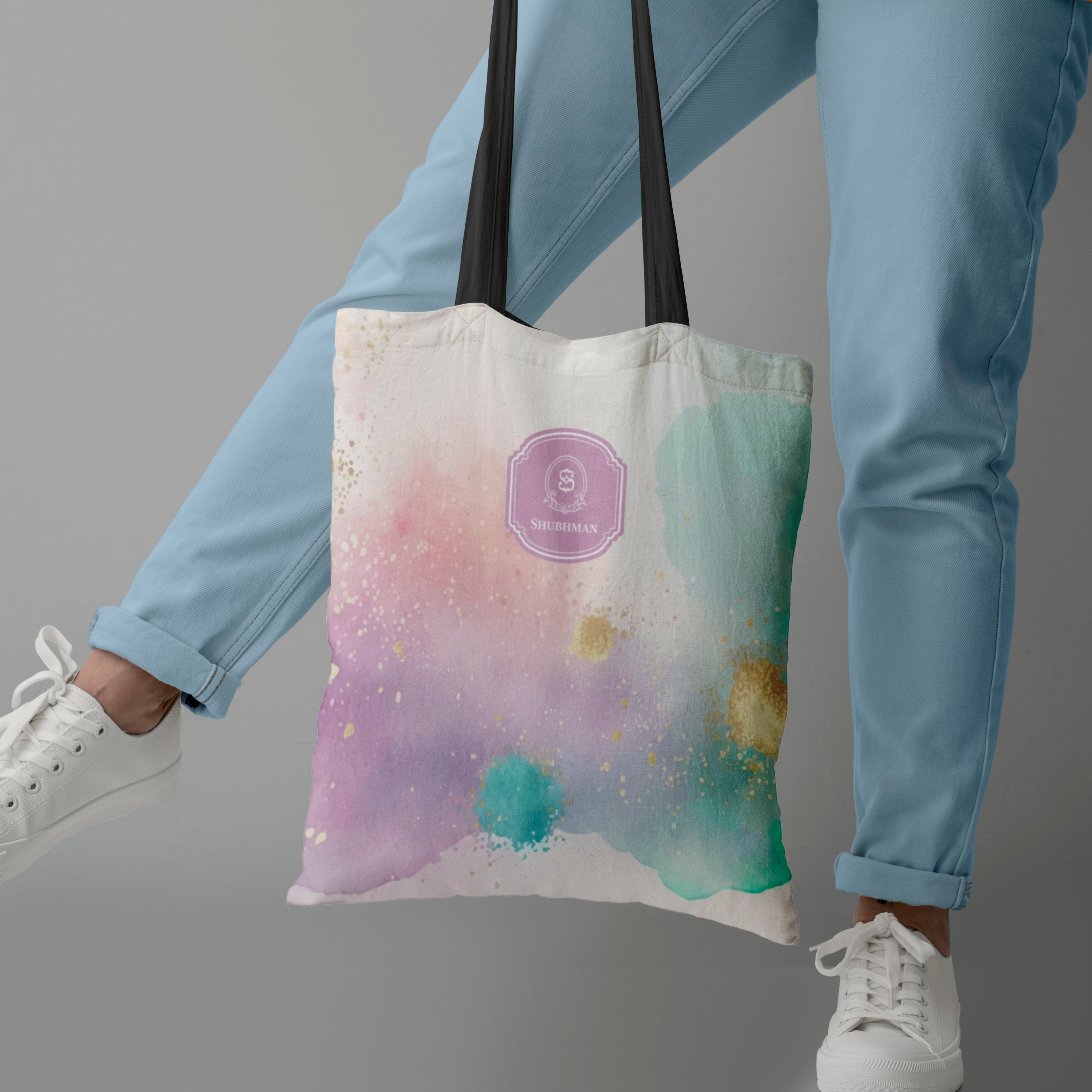 Gilded Strokes Tote Bag