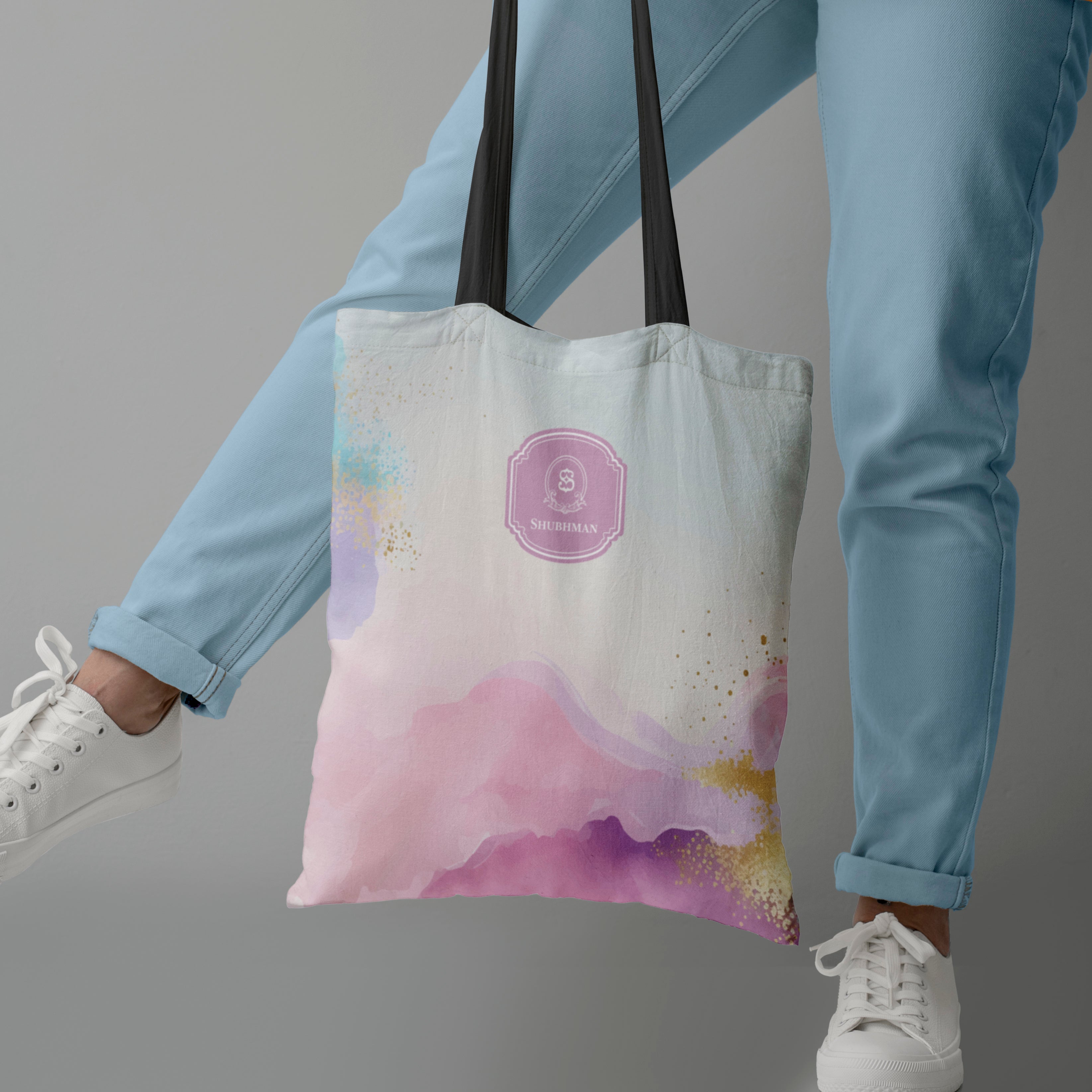 Gilded Strokes Tote Bag