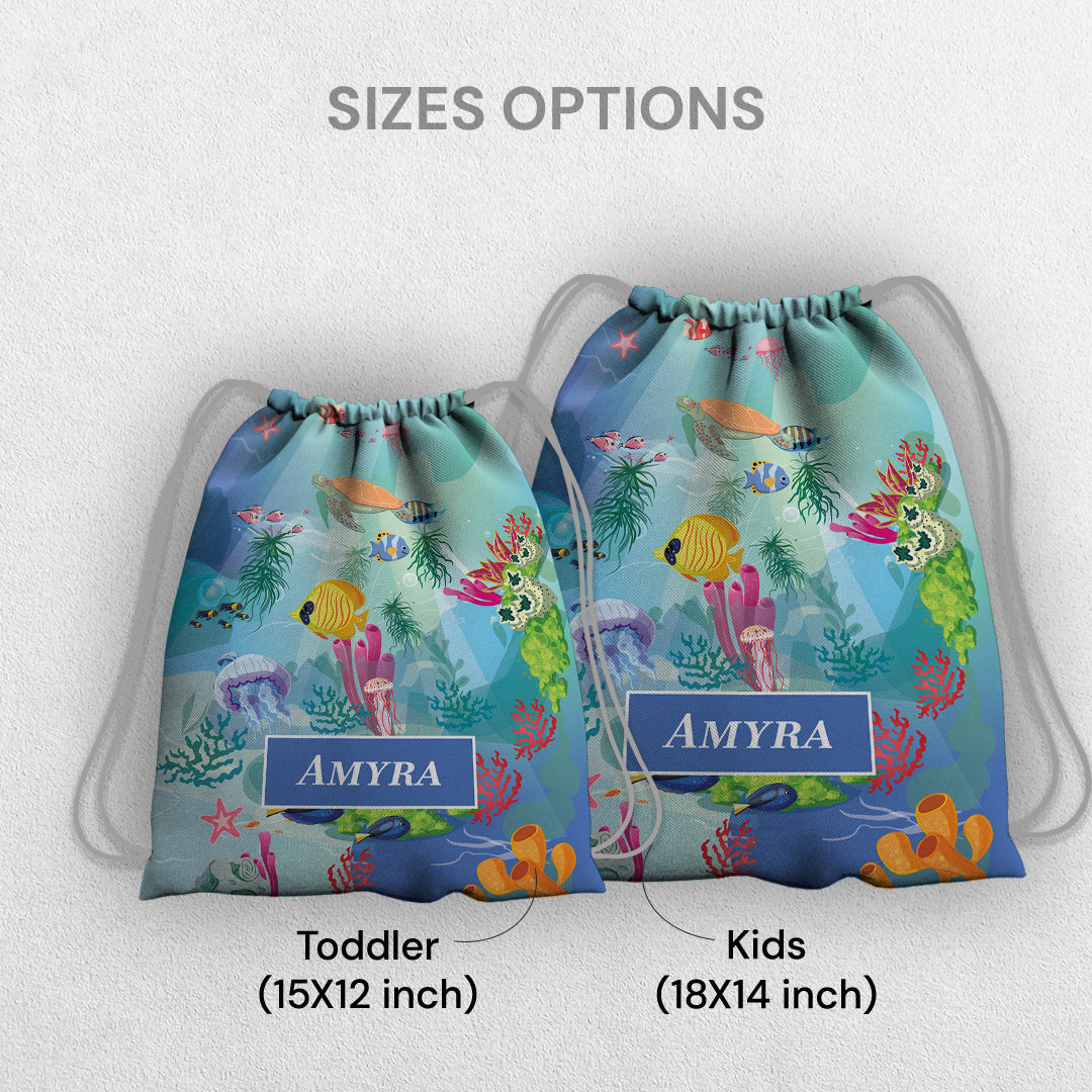 Ocean Bed Drawstring Bag (kids)