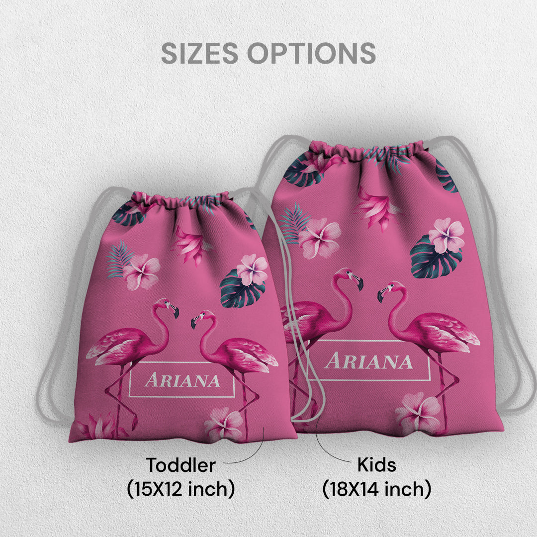 Flamingo Fiesta Drawstring Bag (kids)